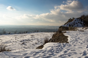 Old quarry Hady in winter